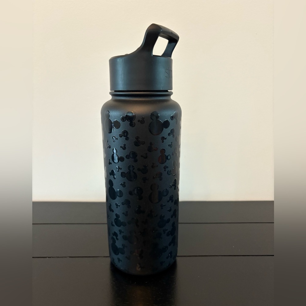 Simple Modern Black Disney Water Bottle with Straw Lid